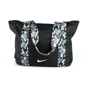 Nike tote bag, Black grey white checked gym